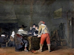 The Tric-Trac Players by Gerard ter Borch