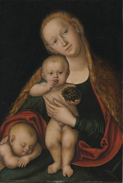 The Virgin and Child with infant Saint John the Baptist sleeping by Lucas Cranach the Younger