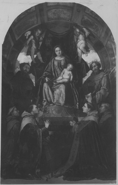 Thronende Madonna mit Heiligen (nach Girolamo Romanino) by August Wolf