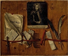 Trompe l'oeil painting by John Collier