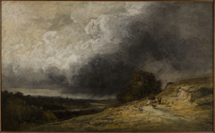 Troupeau sous l'orage by Georges Michel