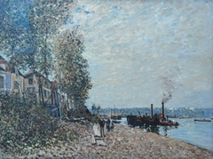 Tugboat on the Loing, Saint-Mammès by Alfred Sisley