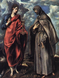 San Juan Evangelista y san Francisco de Asís by El Greco