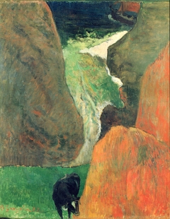 Marine avec vache, ou Au dessus du gouffre by Paul Gauguin