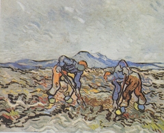 Peasants harvesting potatoes by Vincent van Gogh