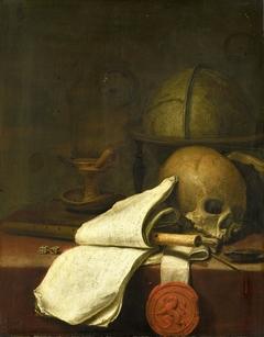 Vanitas still life by Pieter Symonsz Potter