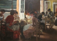 Venetian Lacemakers by Robert Frederick Blum