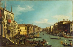 Venice: a Regatta on the Grand Canal by Canaletto