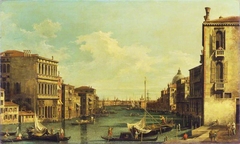 Venice: The Grand Canal from Campo San Vio towards the Bacino by Canaletto