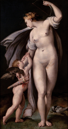 Venus Disarming Cupid by Anthonie Blocklandt van Montfoort