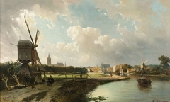 View of The Hague from the Canal called the Delftsche Vaart in the 17th Century by Cornelis Springer