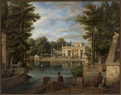 View of the Łazienki Palace in summer by Marcin Zaleski