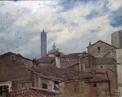 View over Roofs in Siena by Gudmund Stenersen