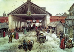 Voskresensky Bridge in the XVII Century by Apollinary Vasnetsov