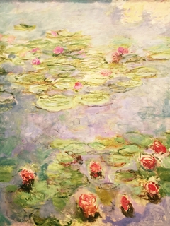 Water lilies (red) by Claude Monet