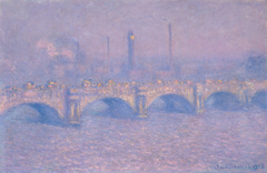 Waterloo Bridge, Veiled Sun by Claude Monet