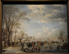 Winter in Holland: Skating Scene by Aert van der Neer