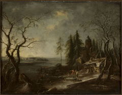 Winter landscape by Francesco Foschi