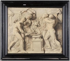 Witje. Studie naar basrelief, voorstellende vijf naakte smeden by Cornelis Wester