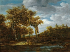 Wooded Landscape with the Castle of Bentheim by Meindert Hobbema