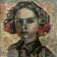 45x45-oil-mixed media by Papoulia Smaragda