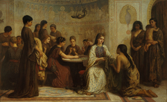 A Dorcas meeting in the 6th century by Edwin Long