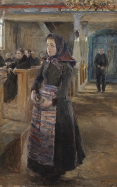 A Girl in the Old Church of Keuruu by Akseli Gallen-Kallela