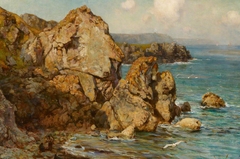 A Rocky Coast by Ernest Waterlow