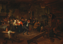 A wedding feast by Jan Steen