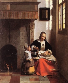 A Woman Peeling Apples by Pieter de Hooch