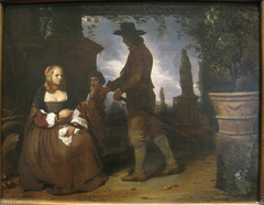 A Young Couple and a Boy in a Garden by Michiel Sweerts