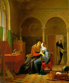 Abelard and Heloise Surprised by the Abbot Fulbert by Jean Vignaud