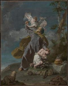 Abraham Sacrificing His Son Isaac by Giambattista Pittoni