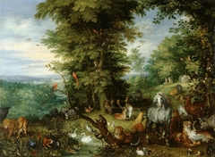 Adam and Eve in the Garden of Eden by Jan Brueghel the Elder