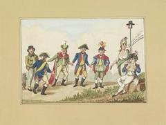 Alle landen dansen naar het pijpen van Frankrijk, 1795 by Unknown Artist