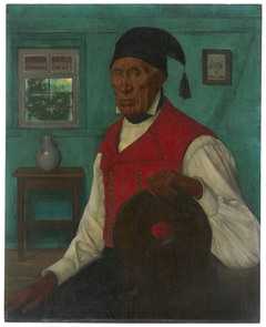 Alsatian Farmer Wearing a Red Waistcoat by Gustave Stoskopf