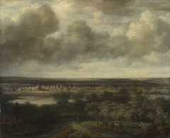 An Extensive Landscape with a Town by Philip de Koninck