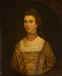 An Unknown Lady in a Choker of Pearls and a Coral Necklace by Anonymous