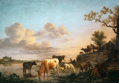 Animals by the River by Adriaen van de Velde