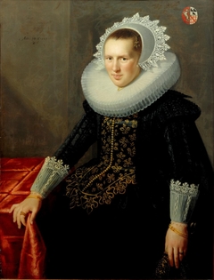 Anna Strick (1591-1637), echtgenote van Philips Ram by Paulus Moreelse