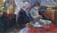 At the Coffee Table by Edvard Munch