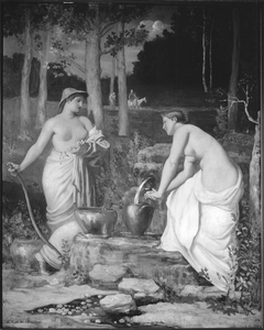 At the Fountain by Pierre Puvis de Chavannes