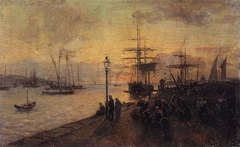 At the Tagus Pier by Alfredo Keil