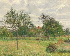 Autumn, Morning, Cloudy, Eragny by Camille Pissarro