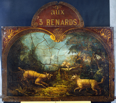 Aux trois renards. Enseigne de marchand de vins. Rue Chanoinesse, 4ème arrondissement, Paris by Anonymous