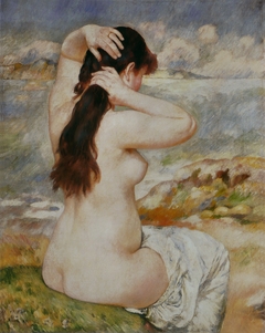 Bather Arranging Her Hair by Auguste Renoir