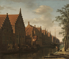 Beer Brewery De Passer en De Valk in Haarlem by Gerrit Adriaenszoon Berckheyde