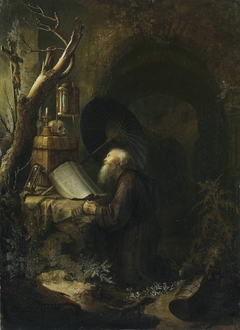 Betender Einsiedler by Gerrit Dou