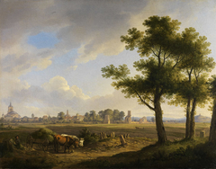 Blick auf Karlsruhe von Süden by Carl Kuntz