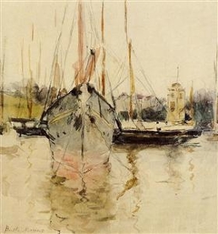 Boats (Entry of the Midina to the Isle of Wight) by Berthe Morisot